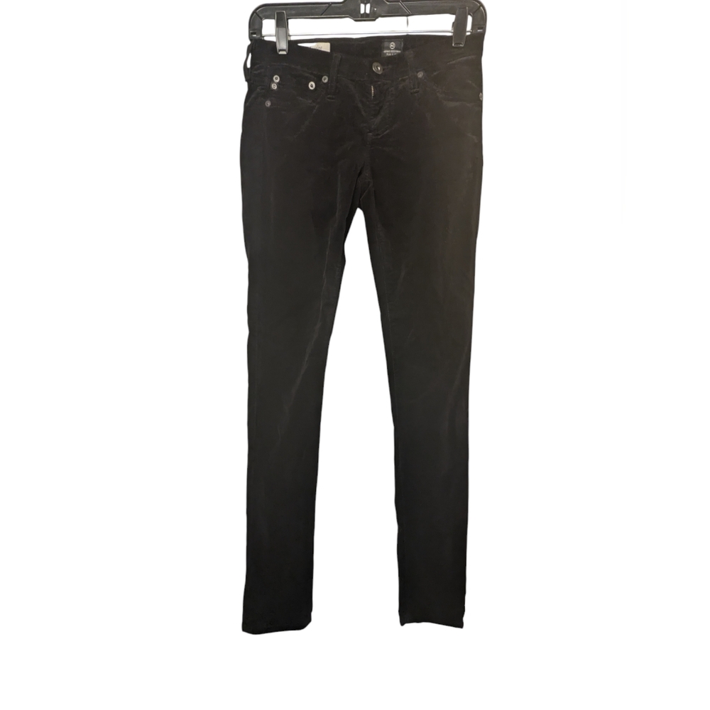 Adriano Goldschmied Jeans Womens 25 Black Velvet Skinny Legging Low Super